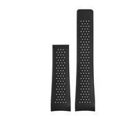 BGFFDSZ Pulsera de reloj compatible con TAG HEUER GRAND CARRERA AQUARACER, correa de silicona suave de 22 mm y 24 mm for hombre, correa de reloj de goma.(Black-no buckle,24mm)