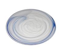 B'GHEST Set 6 Atlas Bajoplato Cristal de Color Alabaster Transparente- Azul: Medida:Ø33 Cm.