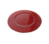 B'GHEST Set 6 Ramos Bajoplato Cristal de Color Rojo. Medida:Ø33 Cm.