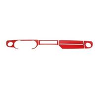 BGHGCVAOK Pegatinas Reparación para Mustang 2010-2014 Cubierta Decorativa para Consola Central Coche Fibra Carbono ABS(Rojo)