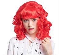 BGHJUE Big Red Wavy Curls Cosplay Ball Party Wig Women S Headgear