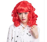 BGHJUE Big Red Wavy Curls Cosplay Ball Party Wig Women S Headgear