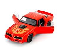 BGHSCA 1/32 Pontiac Firebird Trans Am Coche Juguete de Coche Fundido a Presión con Sonido y Luz Juguete de Vehículo para Niños y Adultos Coleccionable Regalo de Cumpleaños Rojo