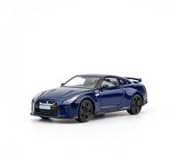 BGHSCA 1:36 Escala Nissan GTR R35 Diecast Supercar Modelos de Coche Juguetes, Aleación de Zinc Pull Back Vehículos Nissan GTR Coches de juguete para niños niñas regalo (azul)