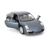BGHSCA 1:36 Porsche 911 - Modelo de coche de juguete con función de retirada, pieza coleccionable de aleación de metal (gris)