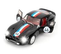BGHSCA Coche de juguete 1/32 compatible con coches Ferrari 250GTO Diecast, vehículos de aleación de zinc con mecanismo de retracción, luz y sonido para niños a partir de 3 años, regalo de cumpleaños