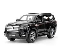 BGHSCA Compatible para 1:32 Coleccionar Landcruiser LC300 Diecast Modelo de coche, Aleación de zinc Pull Back Toy Coche con Luces y Sonidos para Decoración Adultos Niños Niñas (Negro)