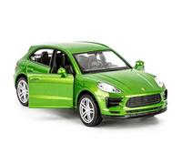 BGHSCA Porsche Macan - Modelo de coche a escala 1:36 de fundición a presión, para los amantes de los coches, réplicas para exhibir niños y niñas (verde)