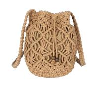 BGHYJKOL Bolso De Ganchillo Summer Handmade Bucket Bags For Women Shoulder Crossbody Bag Female Handbag(Brown)