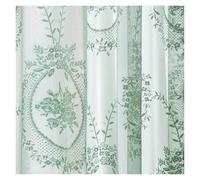 BGHYJKOL Cortinas 1 Panel Lace Green Curtains, A Mirror Peony Full of Feel, Outdoor Decorative Gauze Curtain(Green,140x244cm)
