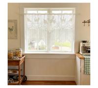 BGHYJKOL Cortinas Country Lace Short Curtains, Rooster Pattern Farmhouse with Tassels For Kitchen, Sideboard, aSink Occlusion(Pocket_1PANELW150 X 100CM)