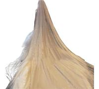 BGHYJKOL Velo Novia Velo de novia brillante, velos blancos ostentosos, largo 3M, catedral una capa(1.5 M Width)