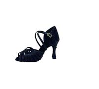 BGHYJKOL Zapatos Baile Latino Zapatos de Baile Latino Negros for Interiores y Exteriores, Zapatos for salón, Salsa, Fiesta Tacones(34,9cm)