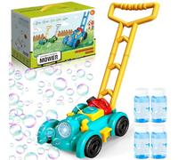 BGIUSQF Burbujas de Jabon Niños, Cortadora de Césped Maquina Burbujas, Pompas Cortadora de Césped Jardín para Niños con 4 Burbujas, Bubble Machine para Fiesta Al Aire Libre Boda