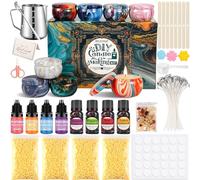 BGIUSQF Kit para Hacer Velas, DIY Kit Velas Aromaticas Fabricacion, Kit para Hacer Velas Aromáticas, Candle Making Kit, Contiene Esencia de Color, Fragancia, Adecuado para Principiantes