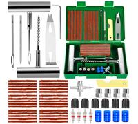 BGIUSQF Kit Repara Pinchazos Coche, 58 Pcs Kit Antipinchazos Coche, Kit de Reparación de Neumáticos, Portátil Kit Reparación de Neumáticos, Kit Pinchazos Coche para Coches, Todoterrenos, Motos.