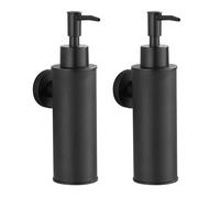 BGL Dispensador de jabón de Acero Inoxidable 304 montado en la Pared para baño (2 Piezas Negro)