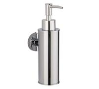 BGL Dispensador de jabón de Acero Inoxidable 304 montado en la Pared para baño, Cocina, decoración del hogar (Redondo, Cromado)