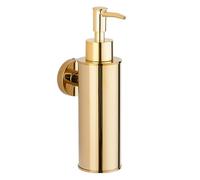 BGL Dispensador de jabón de Acero Inoxidable 304 montado en la Pared para decoración (Redondo, Dorado)