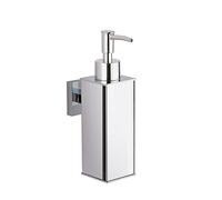 bgl Dispensador de jabón de Acero Inoxidable 304 para Montaje en Pared, dispensador de líquido y jabón para Cocina y baño (Plateado, Cuadrado)