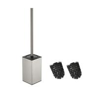 BGL Escobilla de baño de níquel, de Acero Inoxidable, Cuadrado, de pie