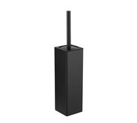 BGL Escobilla de Inodoro de Aluminio Independiente con Soporte para Almacenamiento y organización de baño, Cepillo Limpiador de Inodoro y Soporte, diseño Cuadrado Resistente y Ahorra Espacio (Negro)