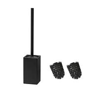 BGL Escobilla de Inodoro Negro, Soporte para escobilla de Inodoro de Acero Inoxidable, Cepillo Cuadrado para Inodoro (Negro)