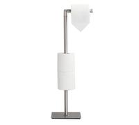 BGL Soporte para papel higiénico de acero inoxidable cepillado, base cuadrada