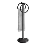 BGL Soporte para Toallas de Mano para baño, Soporte para Toallas de Mano para mostrador de baño, toalleros de pie para baño con Base Pesada, Negro Mate