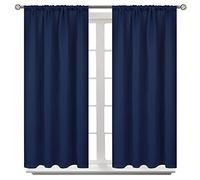BGment Cortinas Opacas Cortas para Dormitorio, Cortina de oscurecimiento de habitación, Bolsillo para cortinero, 45 Pulgadas de Largo, Cortinas de Ventana con Aislamiento térmico para Caravana, baño,