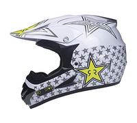 BGMKE Casco de Motocicleta Motocross Cascos Todoterreno Casco de Choque Casco Transpirable de Moto de Cara Completa para Adultos Hombres Mujeres con Gafas/Guantes, Aprobado por Dot (S/M/L /
