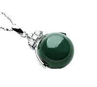 BgnEhRfL jade,collar colgante, Colgante de jade con cuentas de jade de la carretera de Birmania, modelo femenino, collar de jade con cuentas redondas de semillas verdes de aceite.