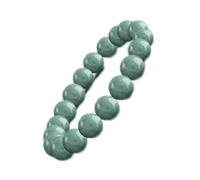 BgnEhRfL Pulseras, Pulseras de Cuentas, Pulsera de Jade Verde Natural Feng Shui for Mujer, con Cuentas Redondas jadeíta Haba