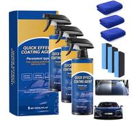 Bgnie Car Coating Spray, Advanced Car Quick-acting Coating Agent Spray, Agent Shine Paint Protection, for Cars Maintenance, Paint Polishing and Refurbishment (3pcs)