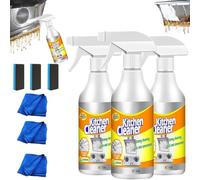 Bgnie Kitchen Cleaner,Kitchen Oil Stain Foam Spray Cleaner,Powerful Kitchen Foam Cleaner,All Purpose Kitchen Pots and Pan Cleaner,Grease Cleaner Heavy Duty for Kitchen (3Set)