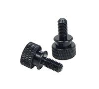 BGNing 2 Piezas M5 moleteado Tornillo de Pulgar roscado 1/4 3/8 Perillas de Tornillo de Pulgar Adaptador de Montaje de Cabeza ranurada de Paso Alto Compatible con cámaras GoPro