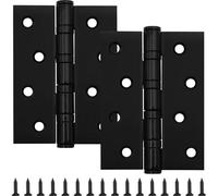 BGOBTY Bisagras Puertas,pack de 2 Bisagras Abatibles de Acero Inoxidable,Bisagra Puerta Cocina con rodamiento cuádruple de bolas,apto para puertas de madera,puertas de jardín exteriore (Negro)