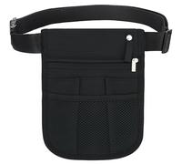 BGOBTY Riñonera de Enfermera,Réglable Riñonera Enfermera,Bolsa de Herramientas Multifuncional,avec ceinture réglable,sac banane multifonctionnel pour hommes et femmes (Negro con malla)