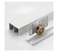 BGOOSA Kit de riel for Puerta corrediza con Rueda de Cobre, 1 Juego | Riel doble sin cortes for puertas de armarios de 15-18 mm(102.4in/260cm)
