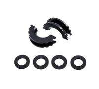BGRVCKS Cubierta Gancho Remolque Aislador Grillete Anillo En D con Arandelas Grilletes Remolque 3/4 Pulgada Grillete De Arco Hackles Accesorios Auto Parachoques Cubierta Gancho Ojo(Negro)