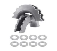 BGRVCKS Cubierta Gancho Remolque Barras Remolque Aisladores Grillete Anillo En D con Arandelas para Grilletes 3/4 Pulgada Accesorios Protección Parachoques Cubierta Gancho Ojo(Gris)