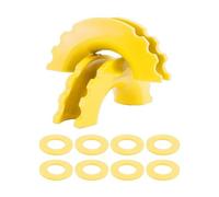 BGRVCKS Cubierta Gancho Remolque Barras Remolque Aisladores Grillete Anillo En D con Arandelas para Grilletes 3/4 Pulgada Accesorios Protección Parachoques Cubierta Gancho Ojo(Amarillo)