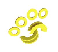 BGRVCKS Cubierta Gancho Remolque Barras Remolque Aisladores Grilletes Anillo En D con Arandelas para Grilletes Estándar 3/4 De Pulgada Accesorios Protección Parachoques Cubierta Gancho Ojo(Amarillo)