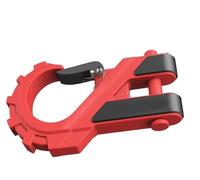 BGRVCKS Cubierta Gancho Remolque Capacidad Carga Gancho Remolque Servicio Pesado 3/8 "20t Equipado con Abrazadera En Forma U Remolque Protector Goma Cubierta Gancho Ojo(Rojo)