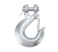 BGRVCKS Cubierta Gancho Remolque Gancho Cadena Seguridad Remolque 3/8 Pulgada Gancho Deslizante Horquilla Capacidad Carga 18000 LB con Camión Remolque con Pestillo Cubierta Gancho Ojo(Plata)