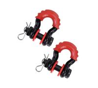 BGRVCKS Cubierta Gancho Remolque Grillete Anclaje Anillo En D 5/8" para Recuperación Vehículos Todoterreno Grillete Arco Equipo Remolque 28660lbs Resistencia A La Rotura Cubierta Gancho Ojo(Negro)