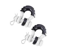 BGRVCKS Cubierta Gancho Remolque Grillete Anclaje Anillo En D 5/8" para Recuperación Vehículos Todoterreno Grillete Arco Equipo Remolque 28660lbs Resistencia A La Rotura Cubierta Gancho Ojo(Blanco)
