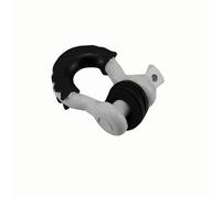 BGRVCKS Cubierta Gancho Remolque Grillete Anillo D 5/8 "Grilletes Arco Resistencia A La Rotura 13T con Arandelas Cabrestante Correa Remolque para Vehículo Todoterreno Cubierta Gancho Ojo(Blanco)