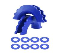 BGRVCKS Cubierta Gancho Remolque Protector Parachoques Remolque Arandela Aislamiento Grillete con Anillo En D para 3/4 5/8 Todoterreno Cubierta Gancho Ojo(Azul+UE)