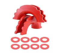 BGRVCKS Cubierta Gancho Remolque Protector Parachoques Remolque Arandela Aislamiento Grillete con Anillo En D para 3/4 5/8 Todoterreno Cubierta Gancho Ojo(Rojo)
